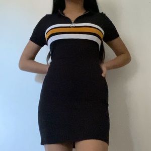 Forever 21 Quarter Zip w collar body con dress